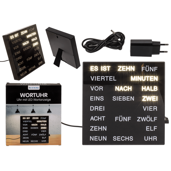 Clock with German words