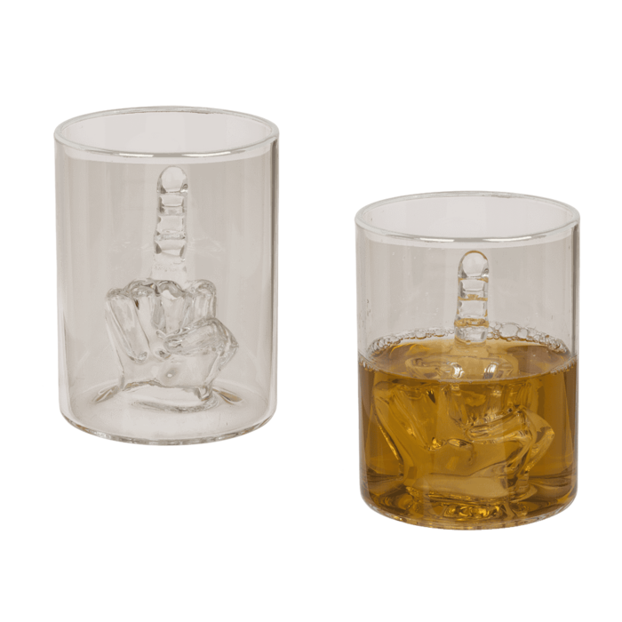 Drinking Glass,Middle Finger, 350 ml,