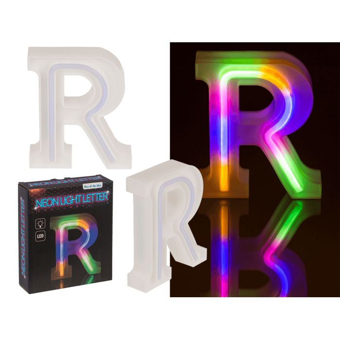 Neon Light Letter, R, Height: 16 cm, for