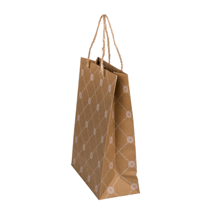 Kraft paper bag,with floral ornament, - Image 4