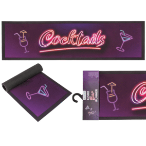 Home bar runner, Cocktails, approx. 89 x 25 cm,