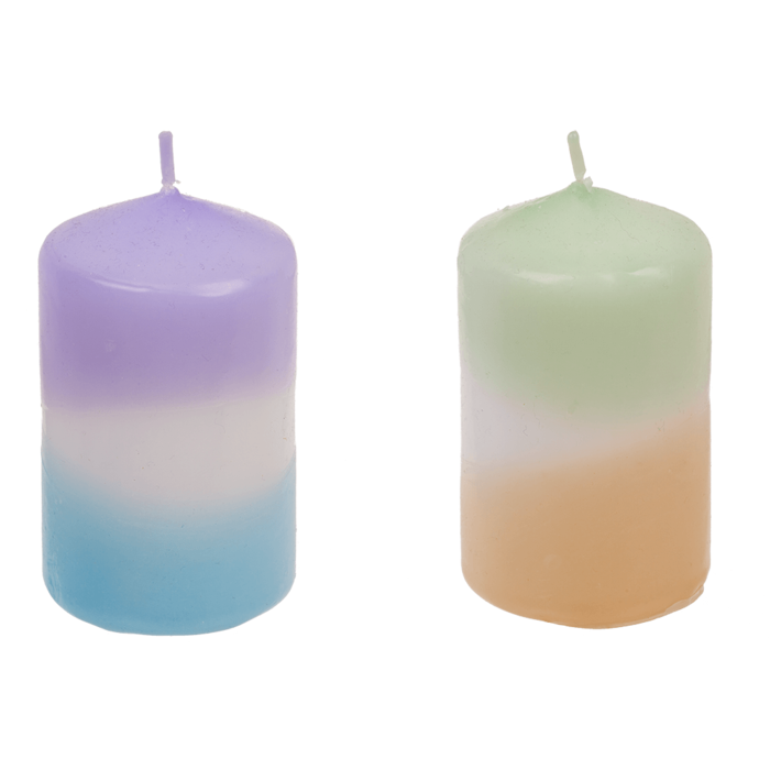 Pillar candle with colour gradient, Pastel, - Image 2