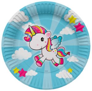 Paper Plates - Unicorn - 23 cm - 8 pieces