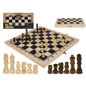 Wooden board game, chess,