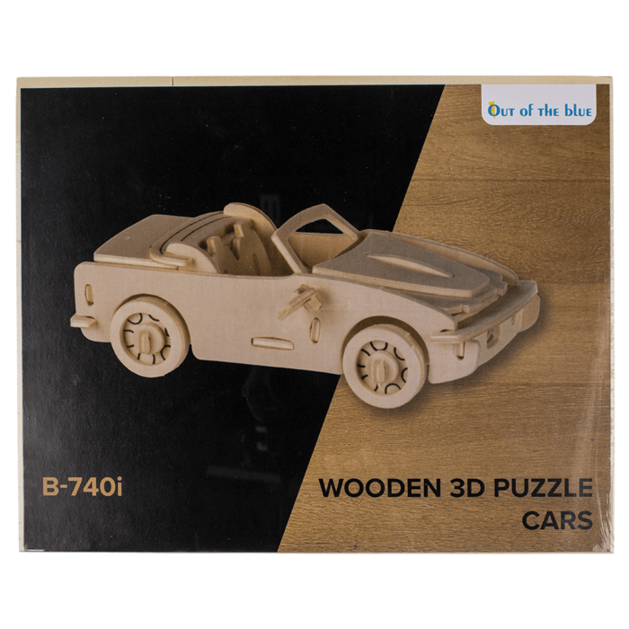 Natural Wooden 3D Puzzle, Cars, - Image 4