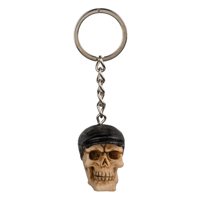 Metal keychain, Polyresin Skull, - Image 4