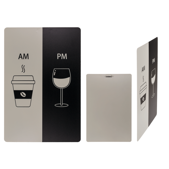 Metal board, AM - PM,