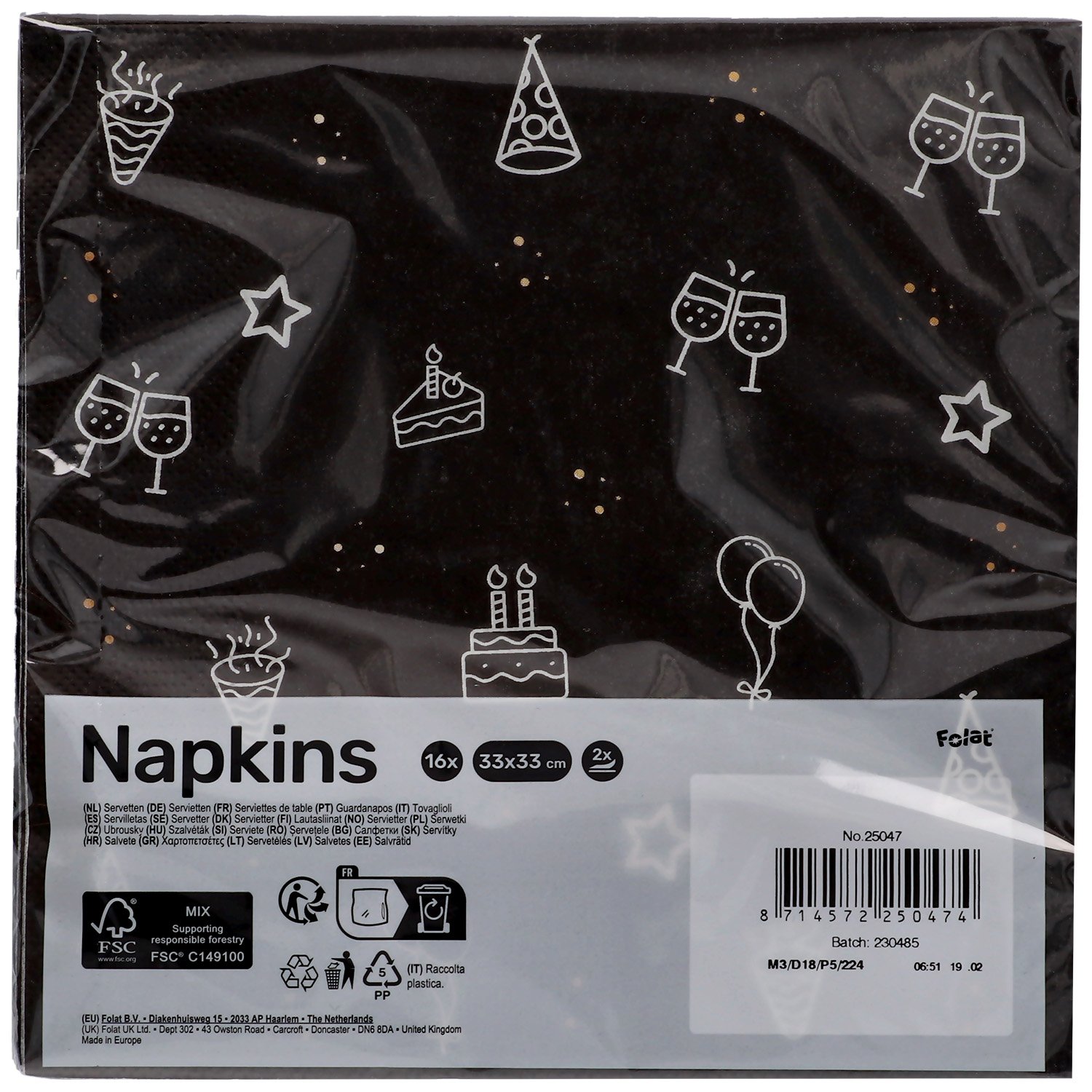 Napkins - Shining Glam - 33 x 33 cm - 16 pieces - Image 4