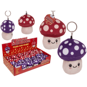 Metal keychain, Kawaii Mushroom,