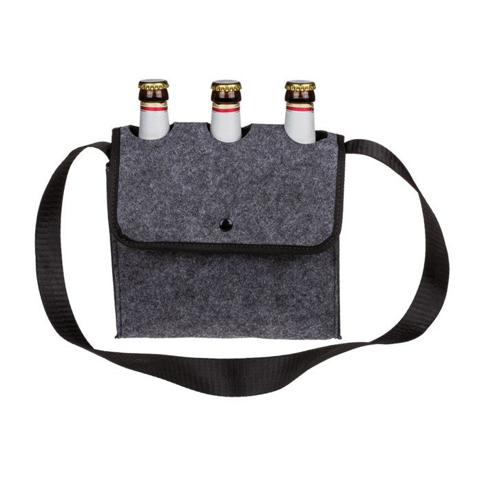 Grey shoulder bag, Beer to go, for 3 bottles - Image 2