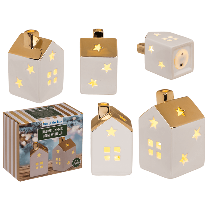 Dolomite X-mas house with LED