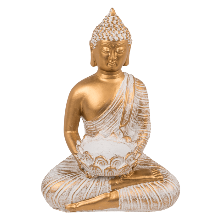 Decoration figurine, Buddha, with tea light holder - Image 4