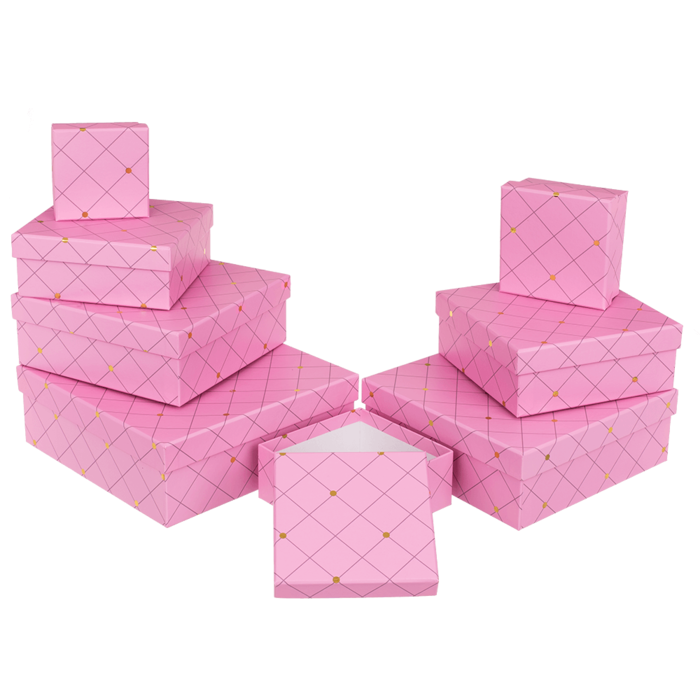 Pink, mattfinished gift box,