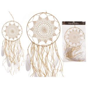 Ivory coloured fabric Dreamcatcher,