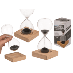 Sandglass, with magnetic sand,