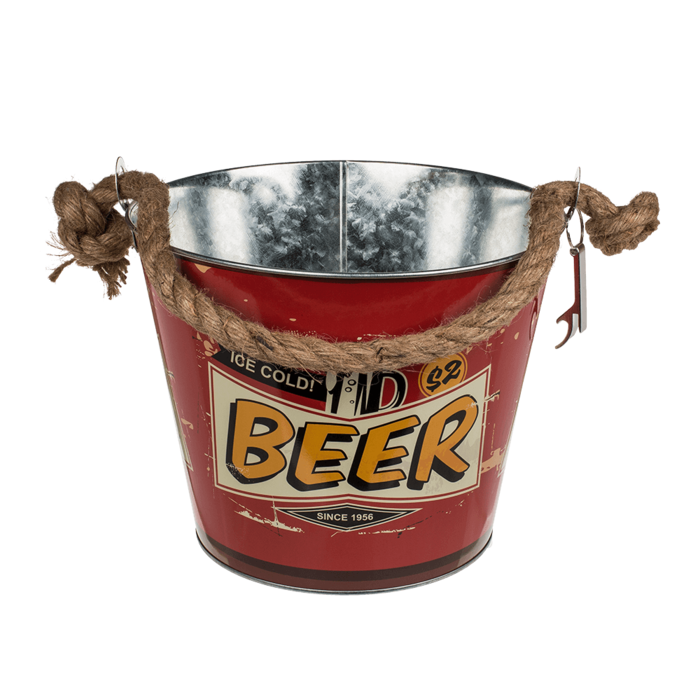 Metal Beer Bucket with Bottle Opener, Beer - Image 2