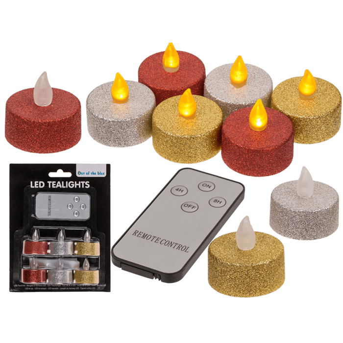 Tealight with warm white LED, Glamour,