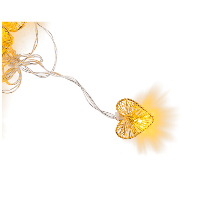 Indoor Light chain, Hearts, with 10 LED, - Image 3