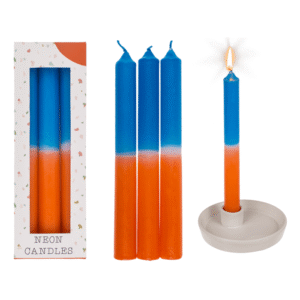 Stick candle with color gradient,