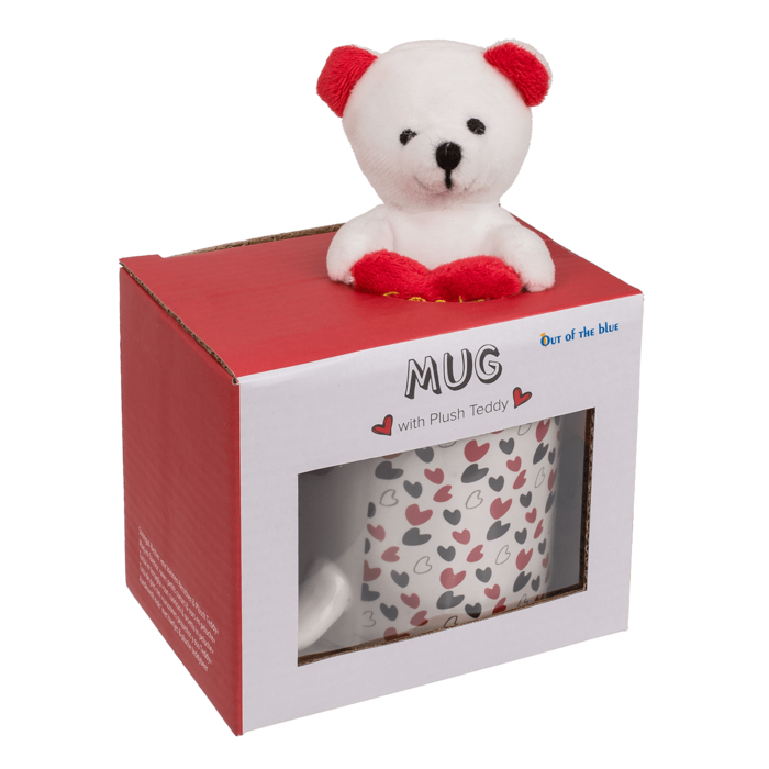 White mug, with little hearts, - Image 3