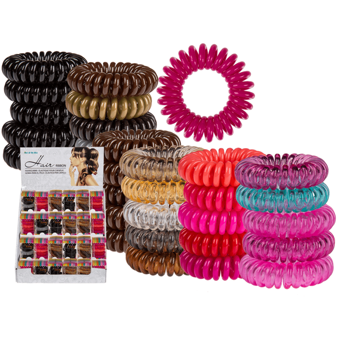 Plastic hair ribbon, Telephone cord,