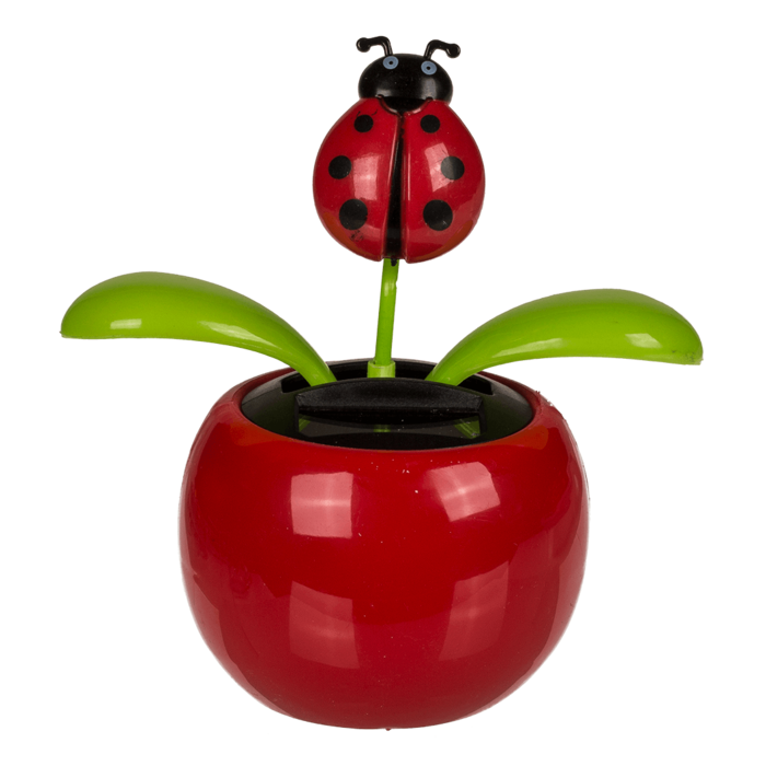 Movable flowers & insects in plastic pot with, - Image 4