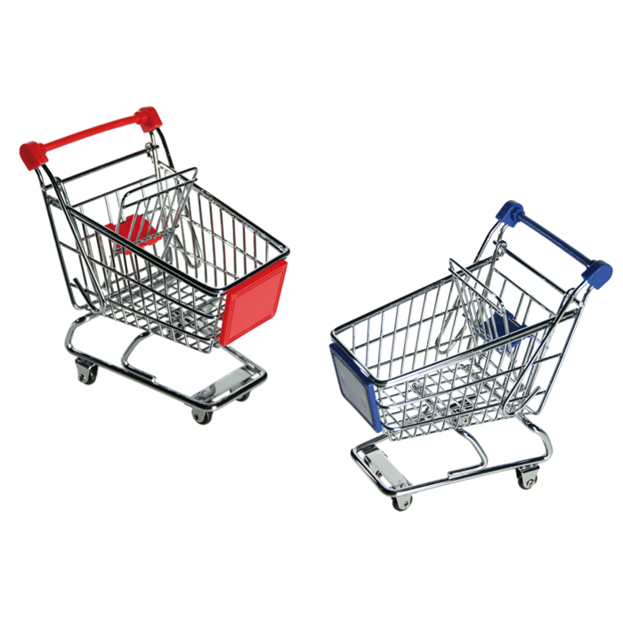 Metal mini shopping trolley,