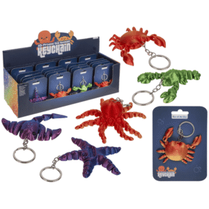 Metal keychain, 3D print Sea Animals,