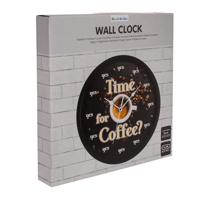 Wall clock, Time for Coffee, D: ca. 29 cm, - Image 3