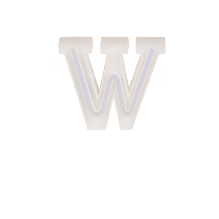 Neon Light Letter; W, Height: 16 cm, for - Image 4