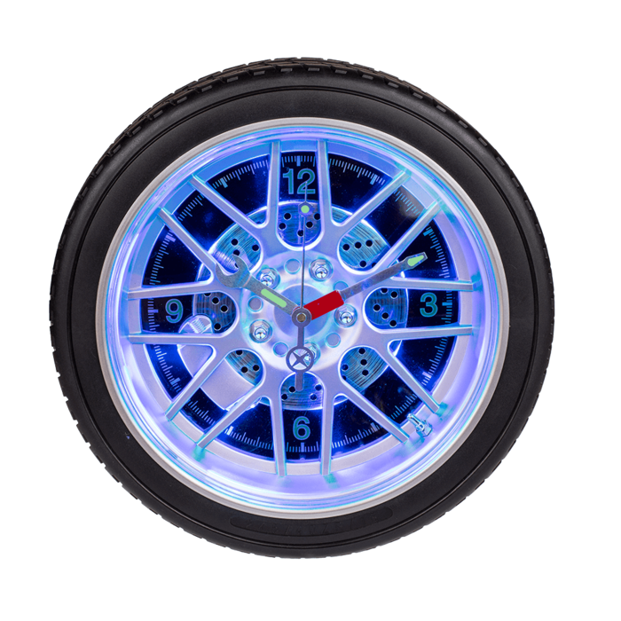 Wall clock, Wheel with 16 LED, - Image 3