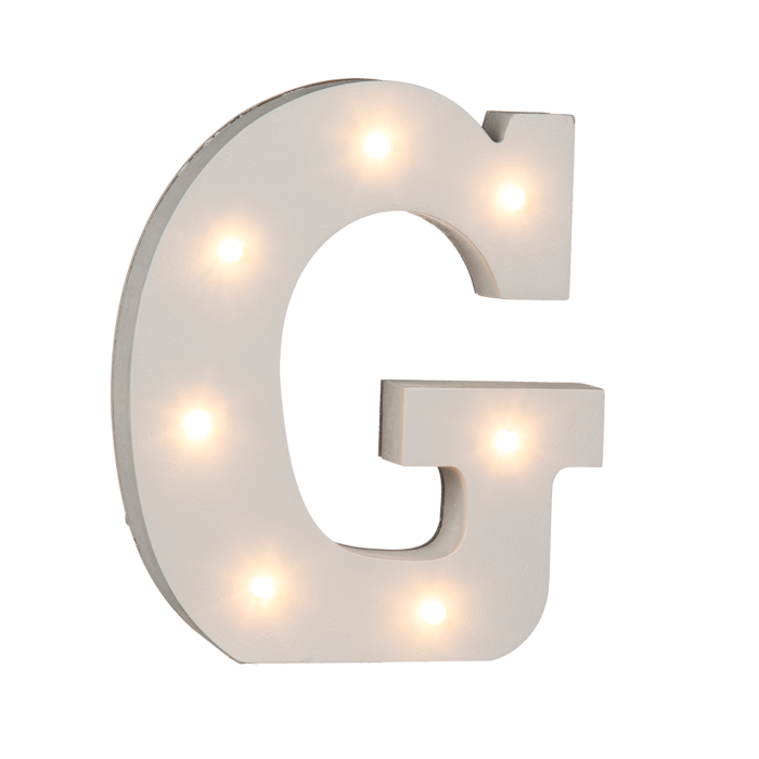 Illuminated wooden letter G, with 7 LED, - Image 2