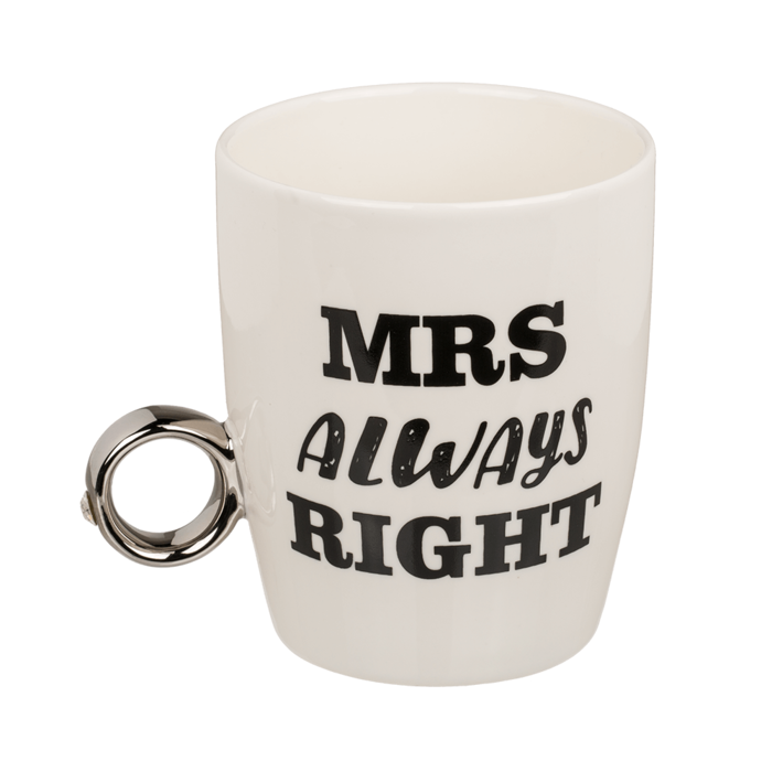 Ceramic mug, Mr Right & Mrs Always Right - Image 2