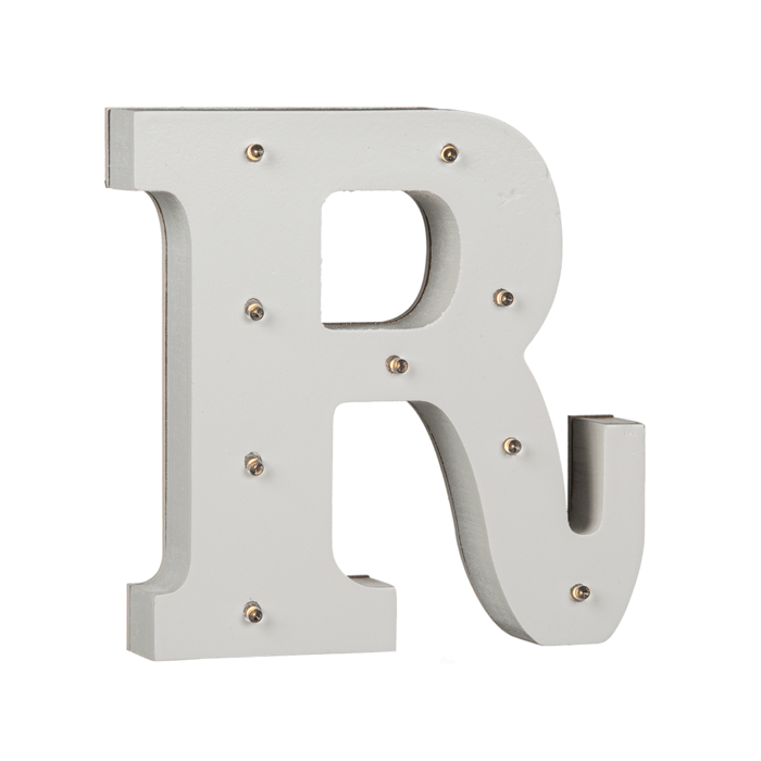 Illuminated wooden letter R, with 9 LED, - Image 3
