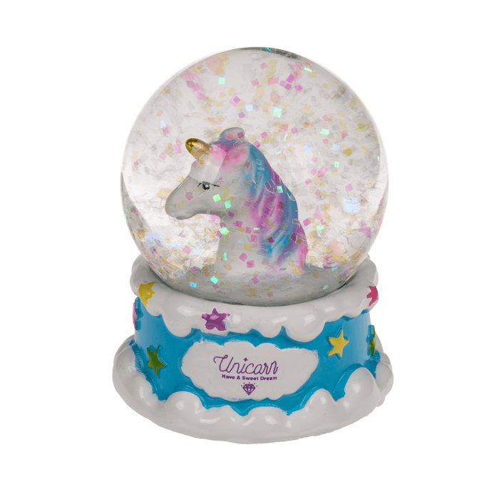 Polyresin glitter globe, Unicorn, - Image 2