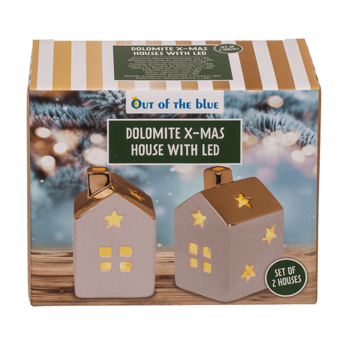 Dolomite X-mas house with LED - Image 2