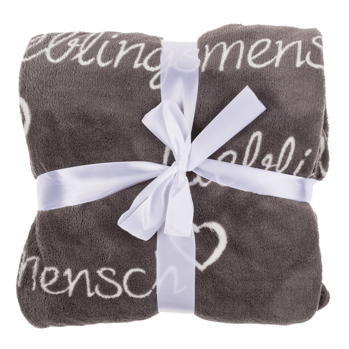 Grey coloured comfort blanket, Lieblingsmensch, - Image 2