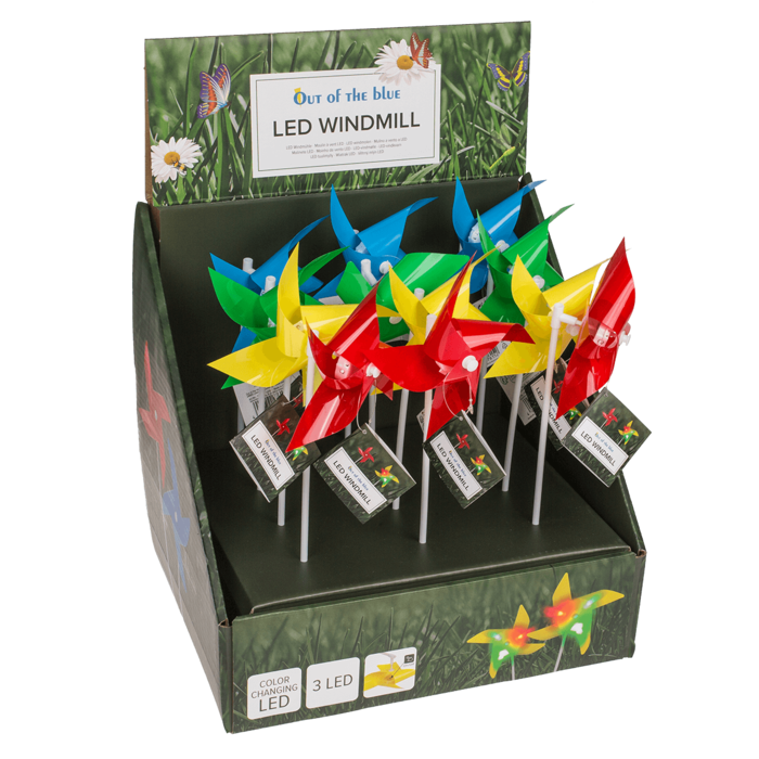 Coloured windmill with 3 LED, colour changing, - Image 3