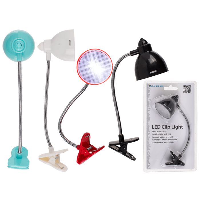 Reading light with 2 LED (incl. batteries) ,