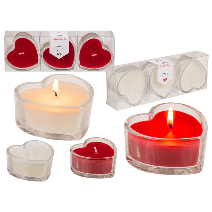 Scented Candle heart glass (Be Mine, Love forever)