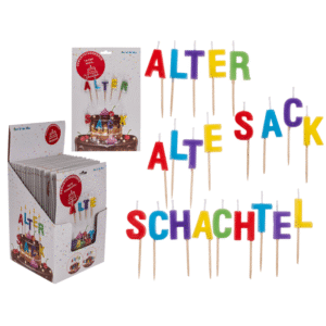 Birthday candle "Alter Sack"/"Alte Schachtel",