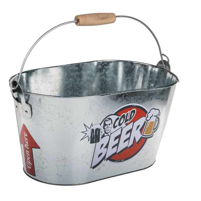 Oval metal bucket, Cold Beer, - Image 2
