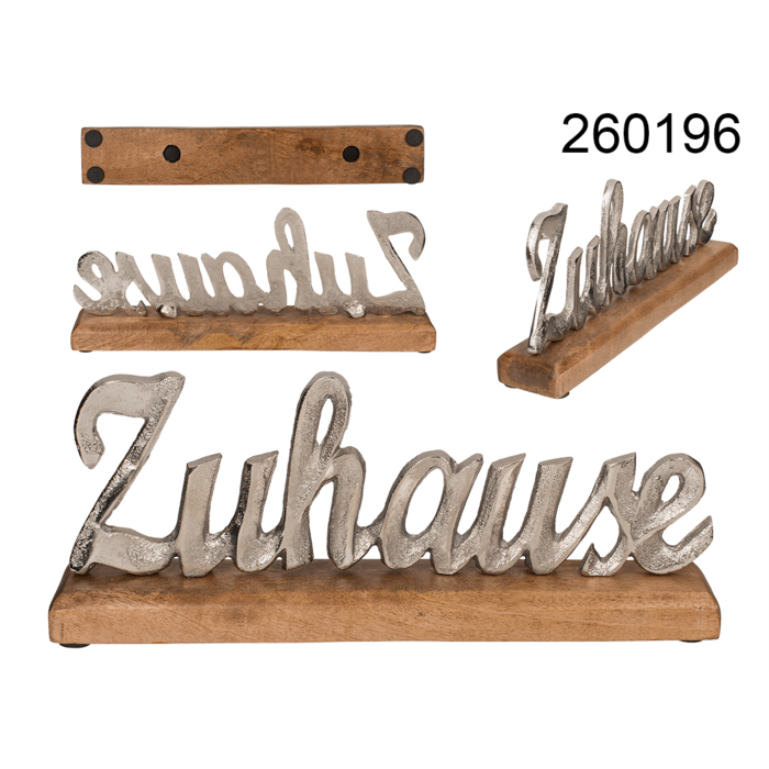 Silver coloured wording, Zuhause,