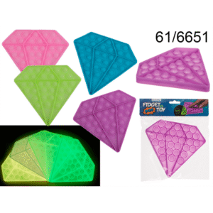 Fidget Pop Toy, Diamond, Glow in the Dark,