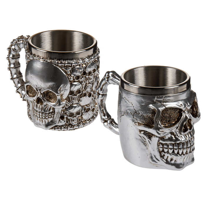 Silver plated mug with stainless steel insert,