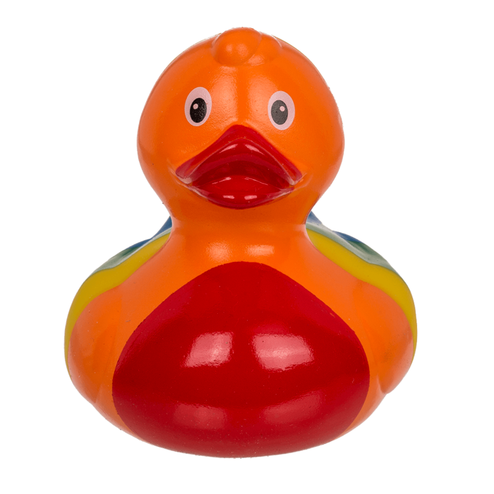 Rainbow Squeaking Duck, ca. 10,5 cm,