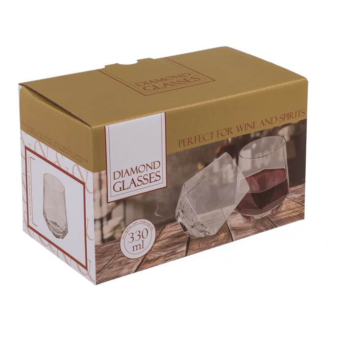 Diamond Wine Glass, approx. 330 ml, - Image 3
