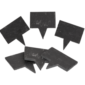 Rectangular slate tag for sticking,