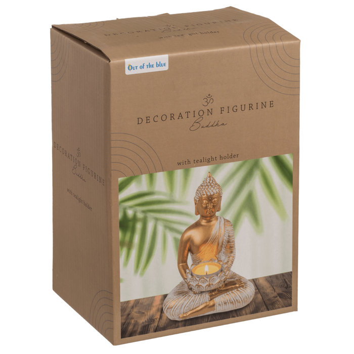 Decoration figurine, Buddha, with tea light holder - Image 3