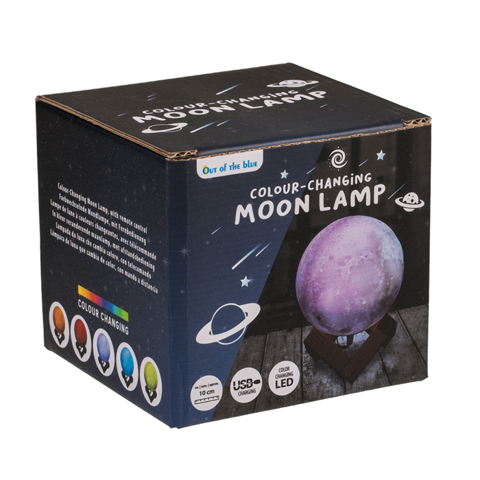 Color Changing Lamp, Moon, ca. 10 cm, - Image 3